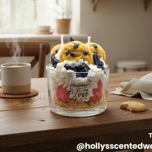 Chocolate Chip Cookie Dessert Candle Handmade Soy Candles